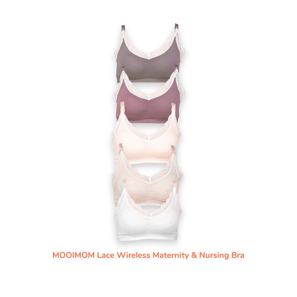 [PROMO] Mooimom Lace Wireless Maternity &amp; Nursing Bra Ibu Hamil &amp; Menyusui 93104