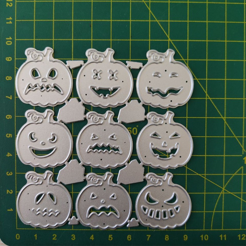 Zzz Cetakan Stensil Cutting Dies Motif Labu Halloween Bahan Metal Untuk Scrapbook / Craft DIY