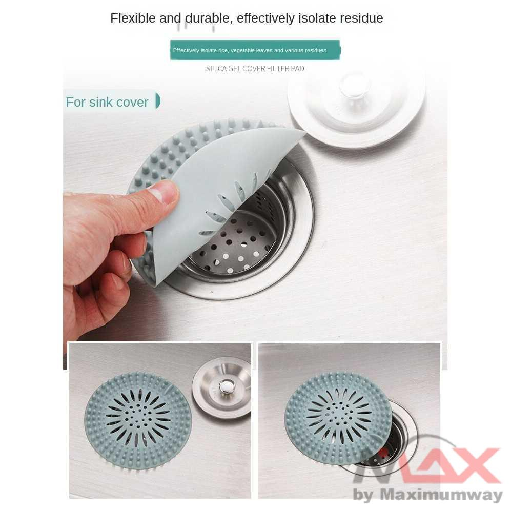 Silikon Penutup Lubang shower penangkap rambut anti tersumbat lubang air kamar mandi WC toilet anti sumbat lubang air kotor Sink Sewer Filter Shower Drain Strainers Bathtub Stopper Silicone Sink Plug Cover Hair Catchers Bathroom Universal Hair Filter