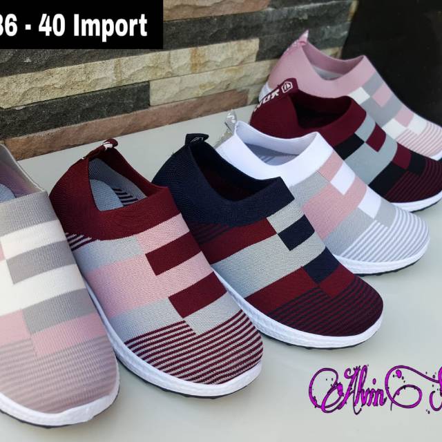 Sepatu slip on VDM flat import