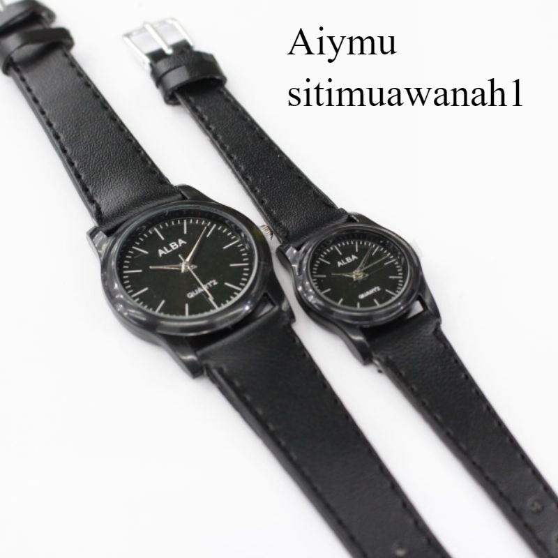 jam tangan Couple alba kulit / jam tangan pria alba / jam tangan wanita alba analog