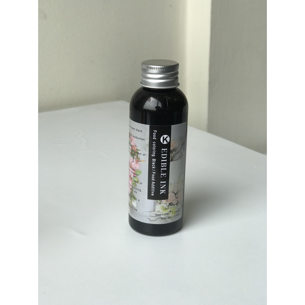 

EDIBLE INK / TINTA EDIBLE / EDIBLE PRINTER / 1 BOTOL WARNA BLACK 100ml