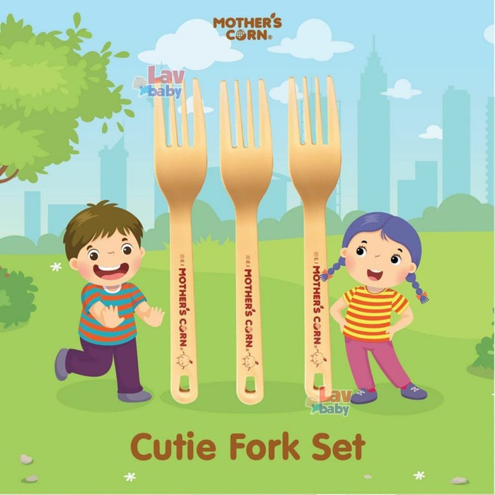 Makassar ! Cutie Fork Set / Garpu Bayi Set Mother's Corn