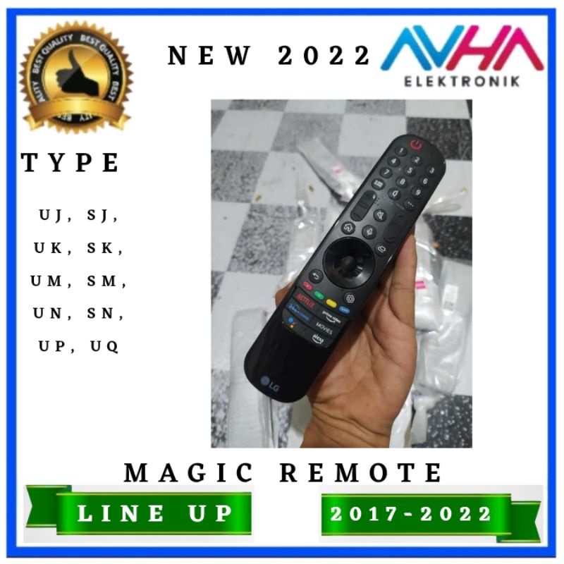 Magic remote LG smart tv New model line up 2017-2022 type UJ, UK, UM, UN, UP, UQ ANMR22