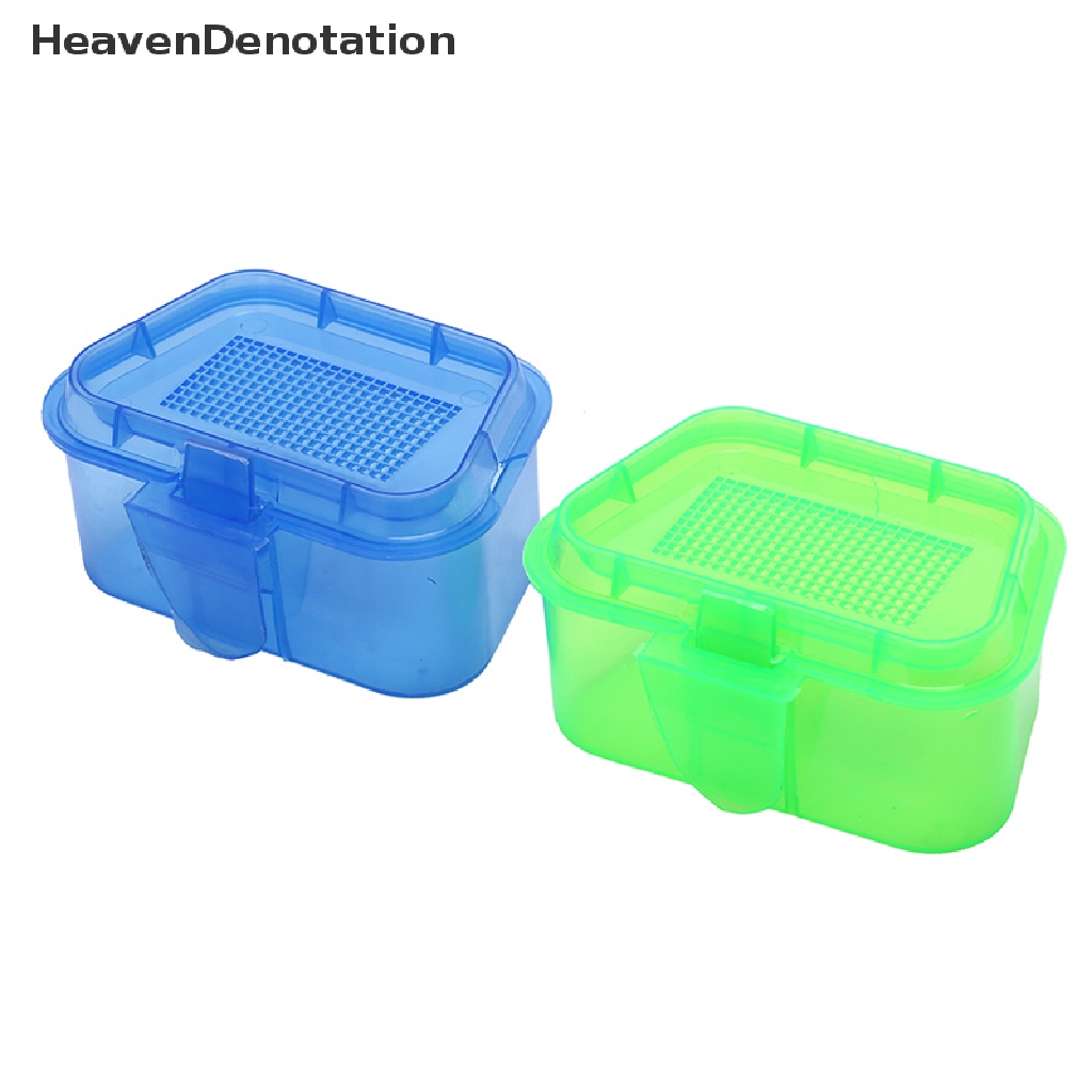 (Heavendenotation) 1pc Wadah Penyimpanan Umpan Pancing Bahan Plastik Breathable Warna Acak