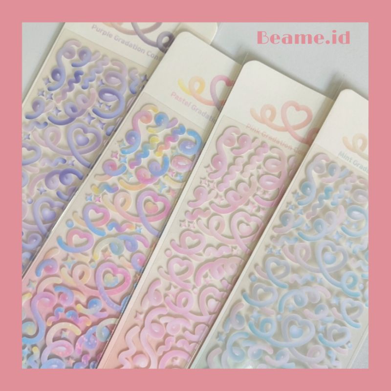 

Stiker Confetti Ribbon Hologram