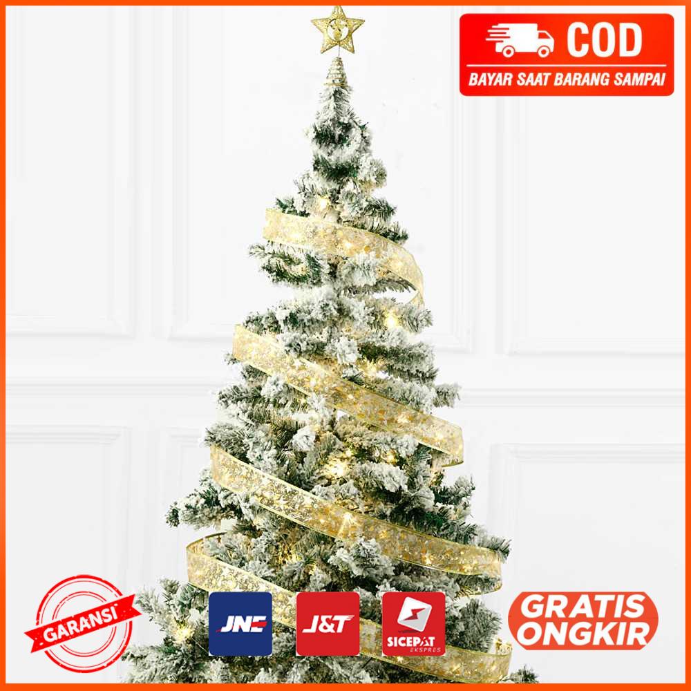 Lampu LED Dekorasi Pohon Natal Ribbon Christmas 5M AA560