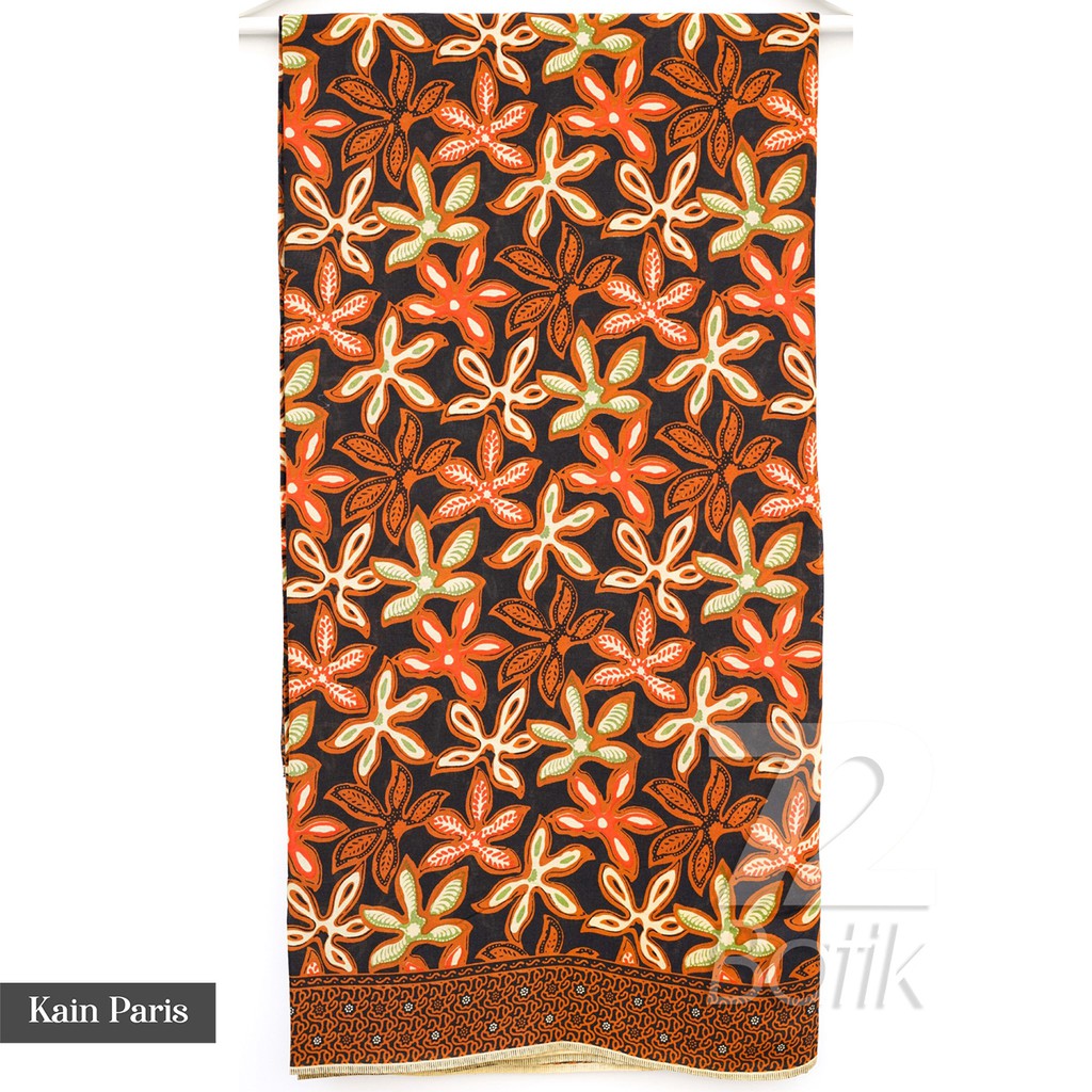 KAIN BATIK PREMIUM Bahan Paris Motif Daun Singkong Warna Orange Coklat Choklat Hijau 721800 Cap 72 Jarik Jarit Samping Kebat Panjang Batik Paris Modern Premium Bahan Seragam Batik Pernikahan Kantor Keluarga Murah Kamen Jadi Batik Bali Lembaran