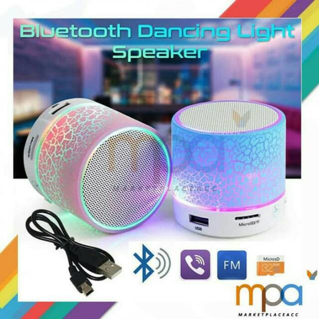 Speaker Mini Bluetooth S10 lampu Retak/lampu tidur