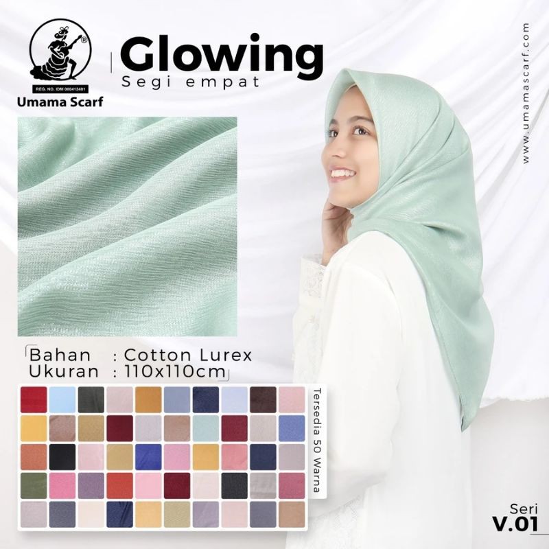 MNV - KERUDUNG GLOWING UMAMA RANDOM MOTIF & WARNA TERMURAH