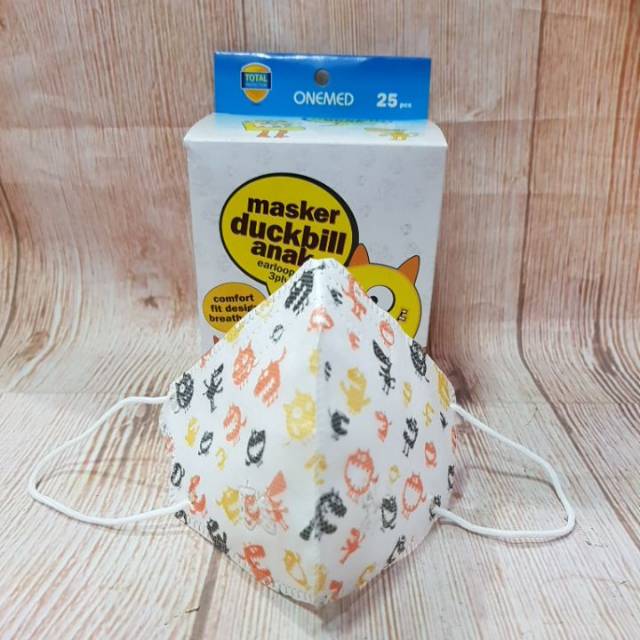 Masker Anak One Med Duckbill pcs/Masker anak 3 ply Dinosaurus