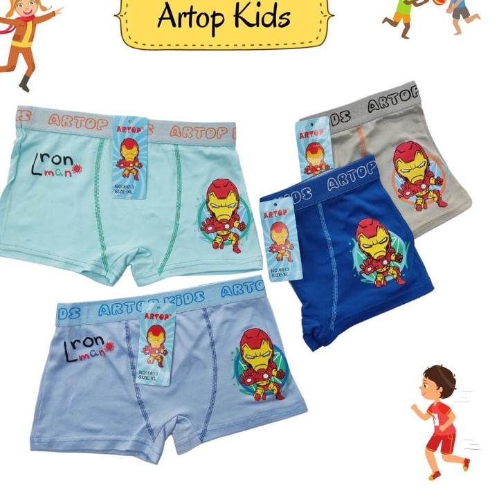 Promo Akhir Tahun LR082 2 PCS / CELANA DALAM ANAK LAKI LAKI / BOXER / ARTOP KIDS / CELANA DALAM ANA