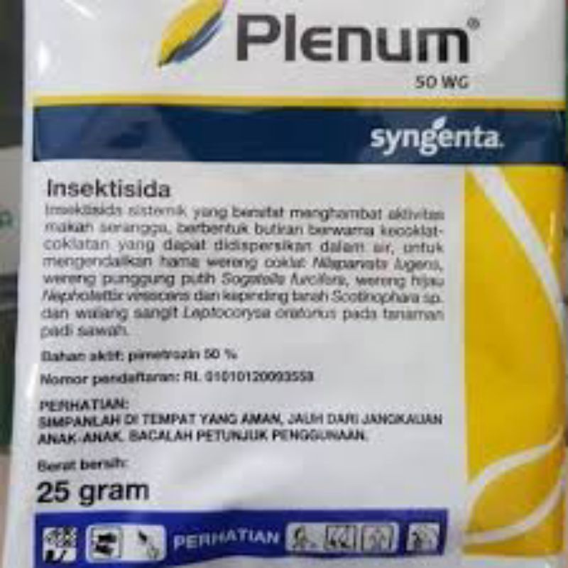 Plenum 25 gram (Insektisida hama pada tanaman cabai dan padi)