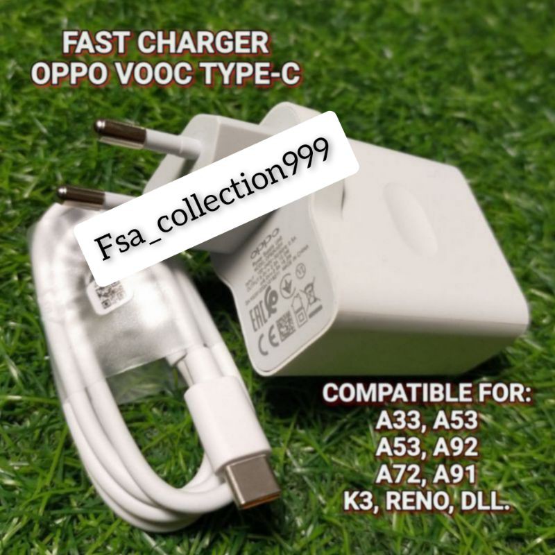 Charger OPPO Fast Charging A33/A33/A52/A92/RENO 4 Charger OPPO VOOC Type-C 18W