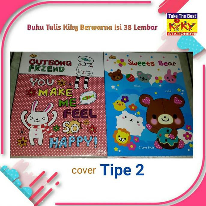 

Buku Tulis Kiky Berwarna isi 38 Lembar - Tipe 2