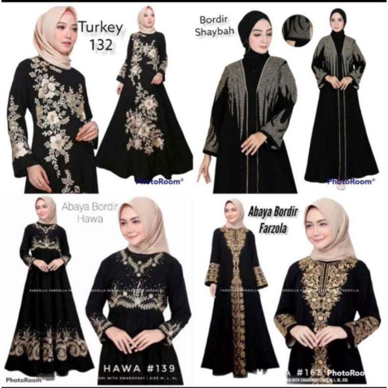 New ready abaya bordir hawa 139 gamis polos simple best seller