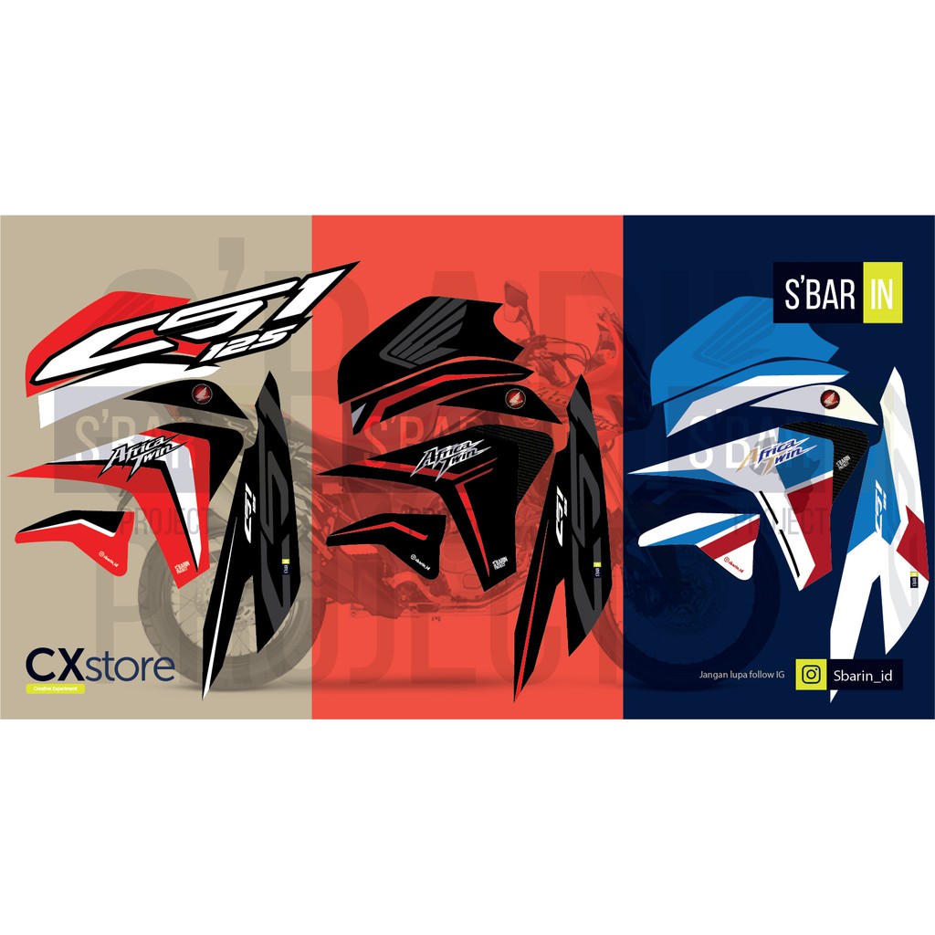Decal Honda CS1 - Africa Twin I Sbarin Project