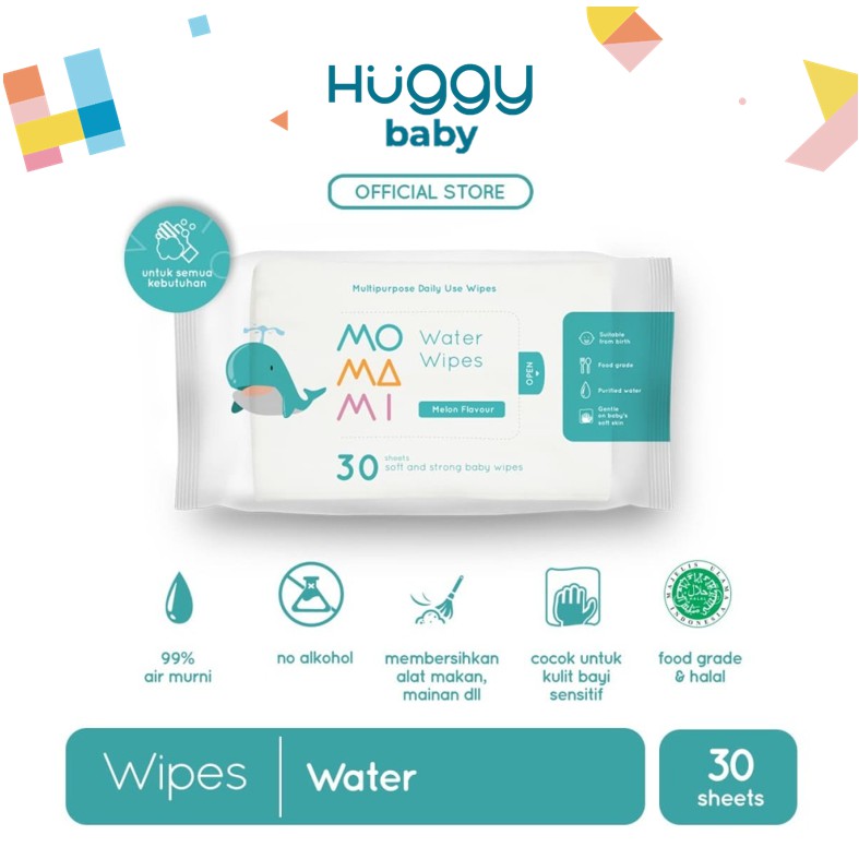 MoMaMi Water Wipes 30 | Tissue Tisu Basah