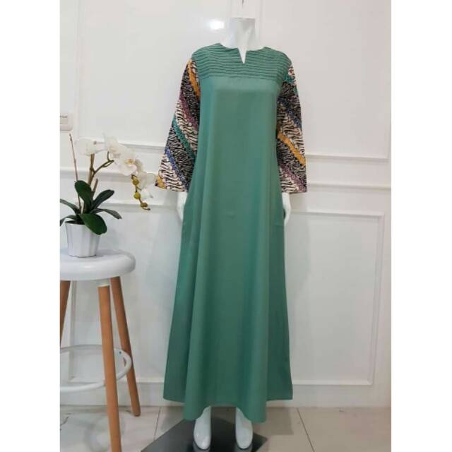 Gamis toyobo kombinasi batik by edness kayla (booked)