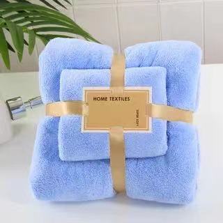 Handuk Mandi Dewasa Set 2in1 Handuk Badan dan Wajah Lembut Handuk Mandi Olahraga Catton Towel Serap Air Murah Import