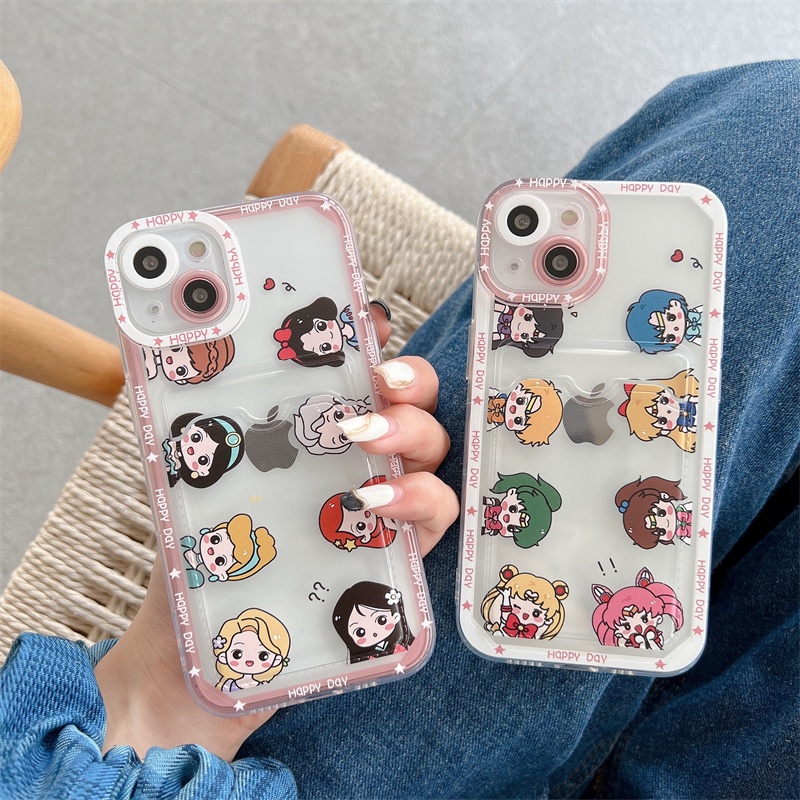 Soft Case Hp Gambar Snow White / Sailor Moon Untuk iPhone 12 / 13pro / MAX / 11 / X / XR / XS MAX / 7 / 8plus