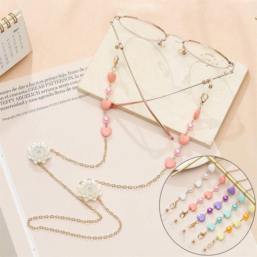 R-bunga Rantai Kacamata Fashion Anti Hilang Kalung Cord Holder Mutiara Rantai