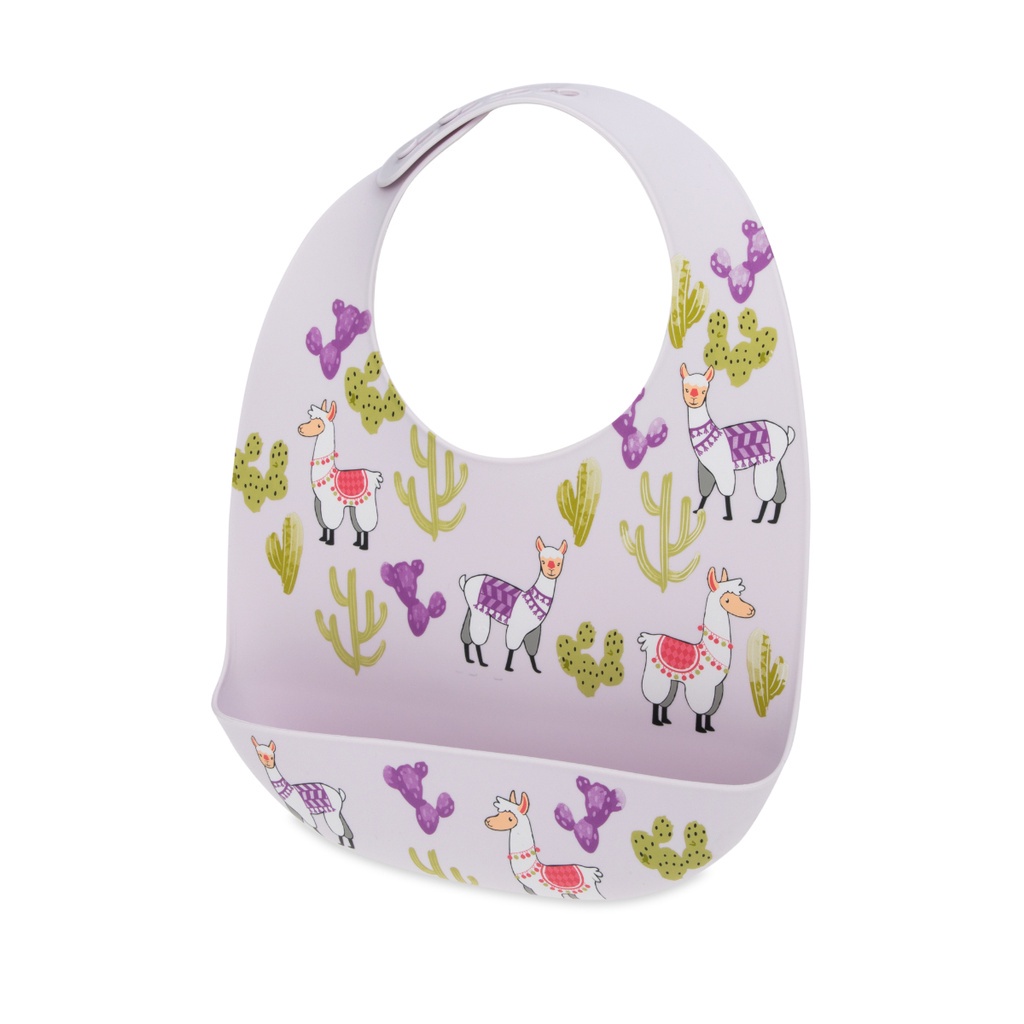 Nuby Baby Silicone Bib Celemek Bayi Silikon Llama