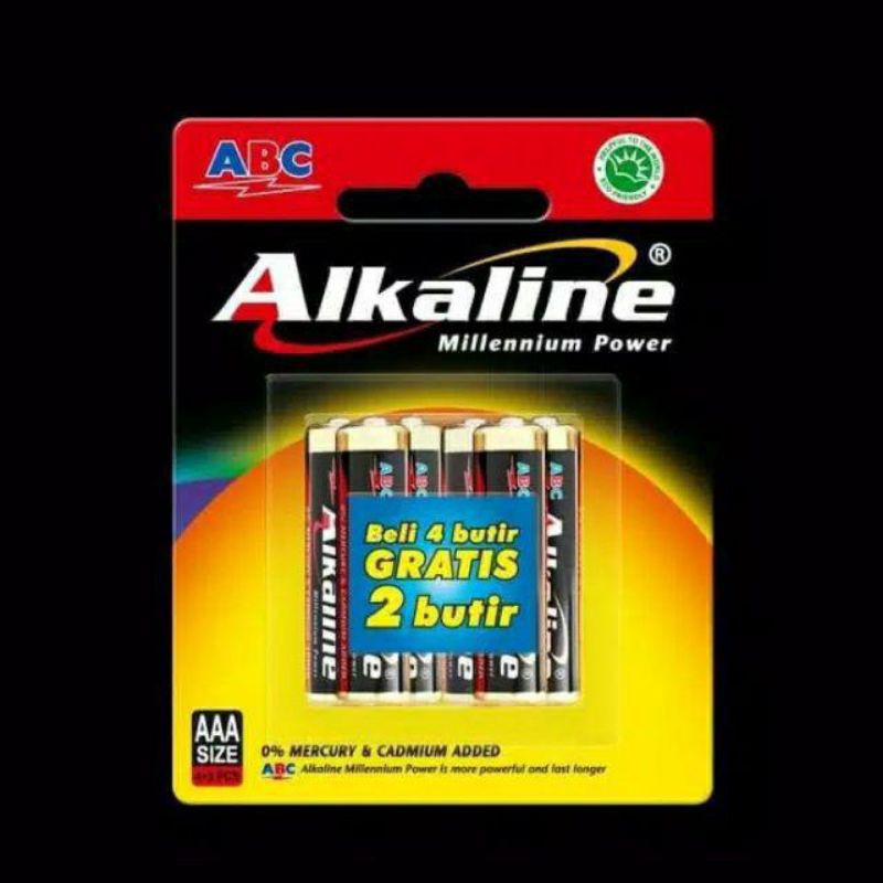 BATERAI ALKALINE ABC AAA ISI 6 PCS