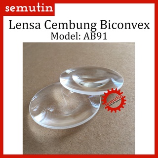 Lensa Cembung Biconvex AB91 / Kaca Pembesar Ultra Clear Lens / Virtual Reality VR 3D Optical Glass
