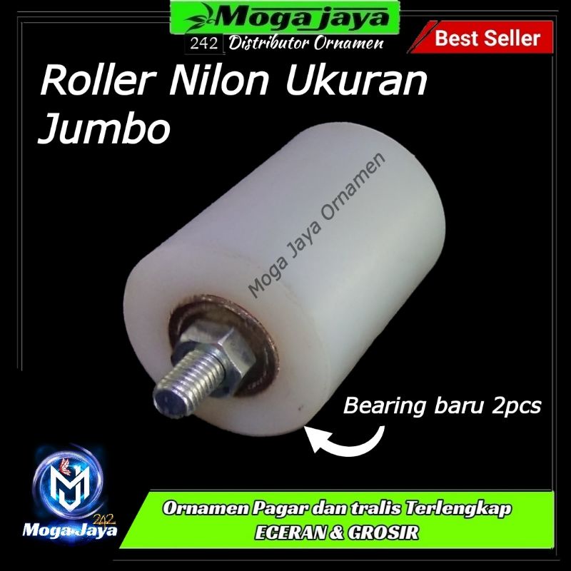 roda roller nilon JUMBO penuntun rel pintu gerbang