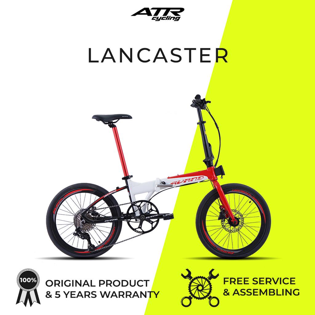 Sepeda Lipat (Folding ) 20-10SP Avand LANCASTER (20) RD-WH-BK
