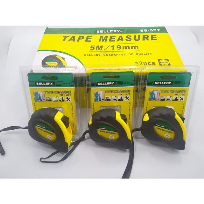 SELLERY Meteran Karet Rol 5 M x 19 MM / Meteran Bagus Tape Measure