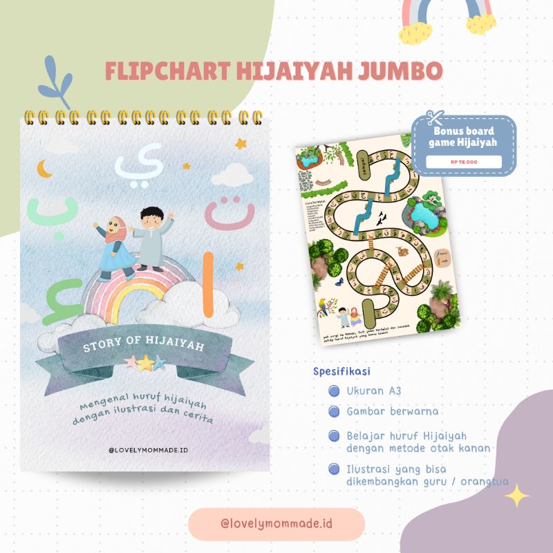 BIG BOOK HIJAIYAH BUKU BESAR TEMPEL DINDING BELAJAR HURUF HIJAIYAH