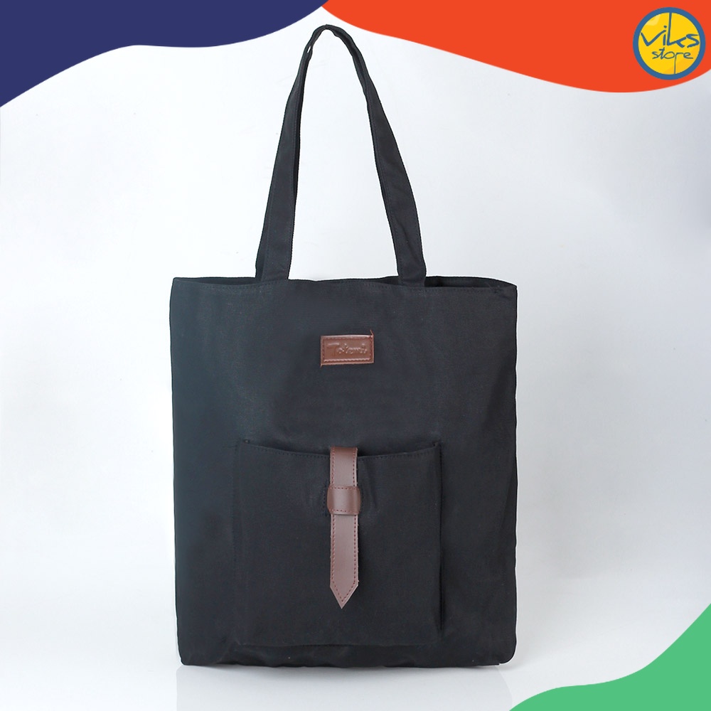 Tas Wanita Totebag Totemi Premium Simple Bahan Kanvas TotBag Tote Bag