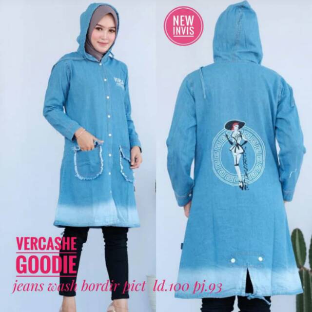 DRESS JEANS/VERCASHE GOODIE《LD100-PB93》 JEANS WASH HQ MIX BORDIR ORI KANCING AKTIF