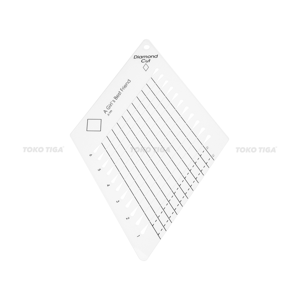 Penggaris Patchwork Diamond Cut 60 Derajat / Quilting Ruler (HM-779)