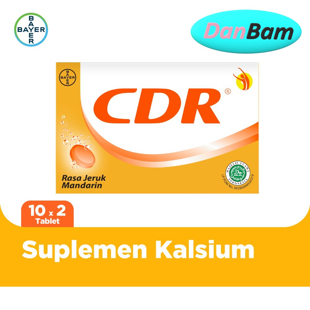 CDR Suplemen Kalsium Rasa Jeruk 20 Tablet