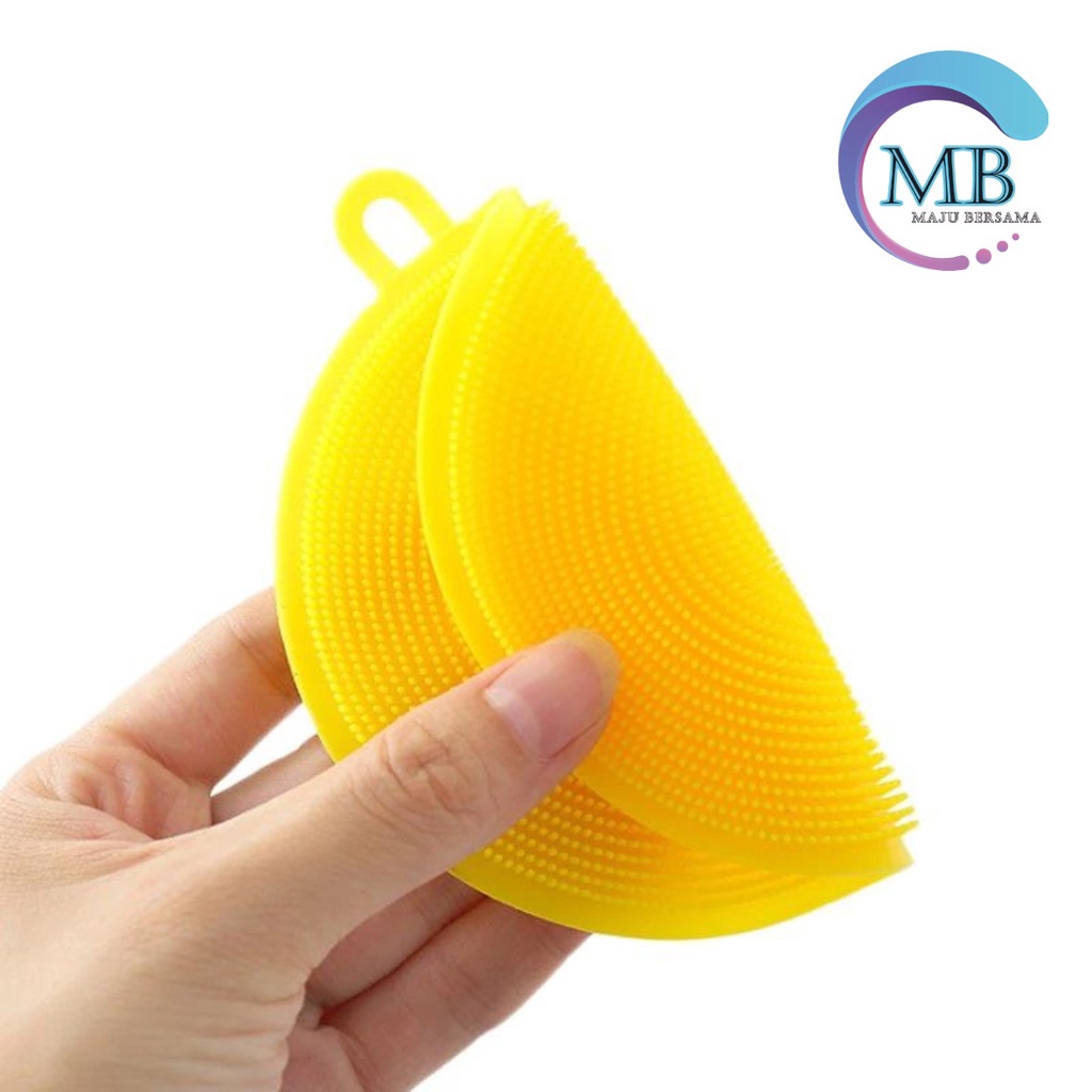 RT04 SPONS SPONGE SPON PENCUCI PIRING BULAT SILIKON SILICONE BRUSH SERBAGUNA FOOD GRADE MB2409