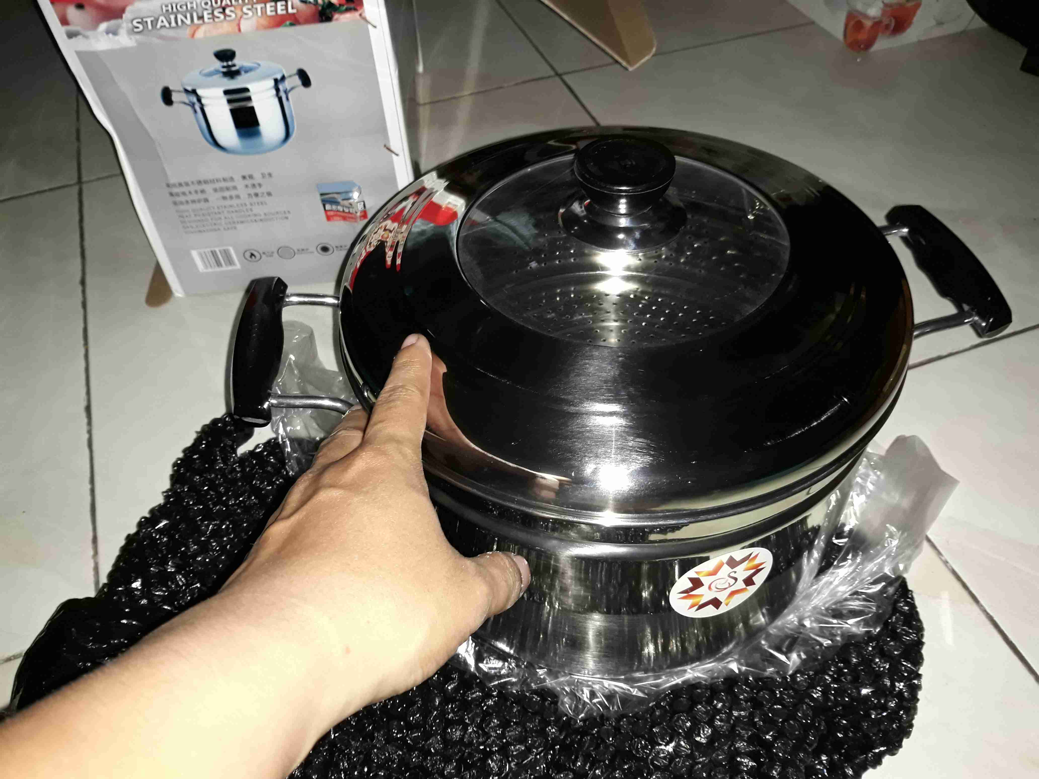 Steamer Dandang High Grade 28 Cm  Japan Style - Steamer Stainless Steell