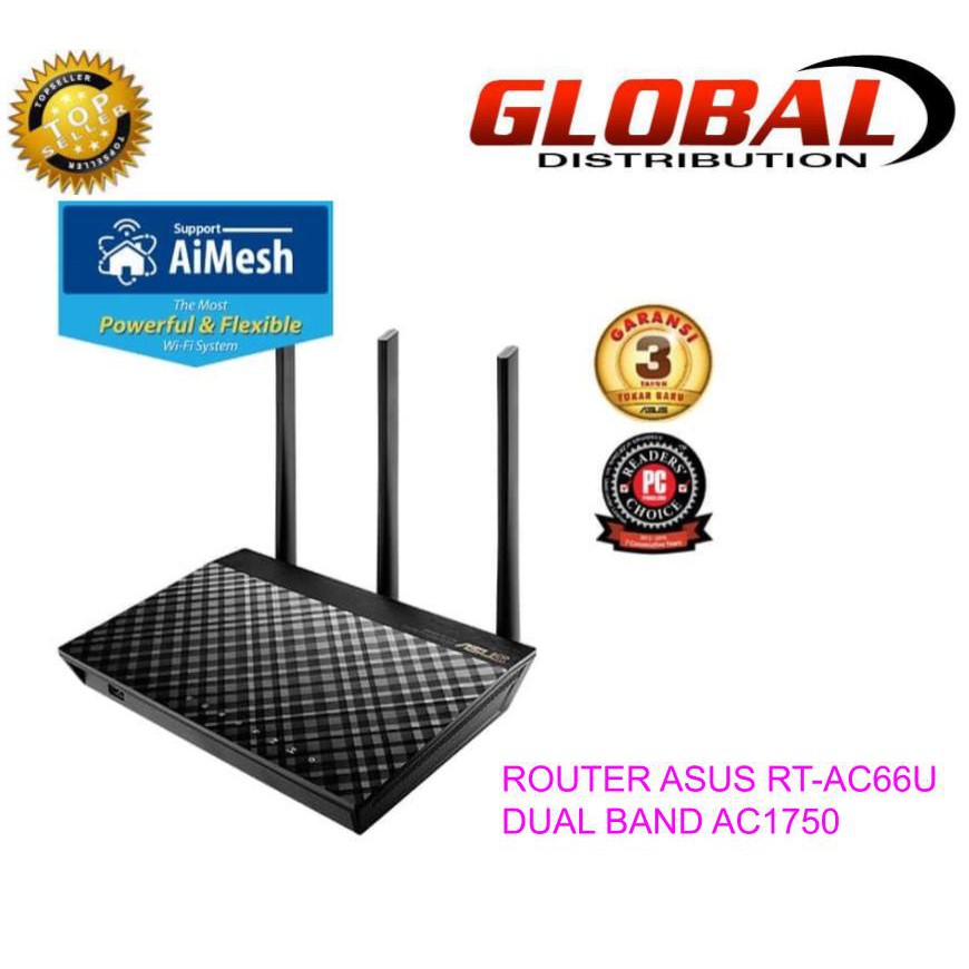 Router Asus RT-AC66U Dual Band AC1750 - Wireless Router Asus AC 1750