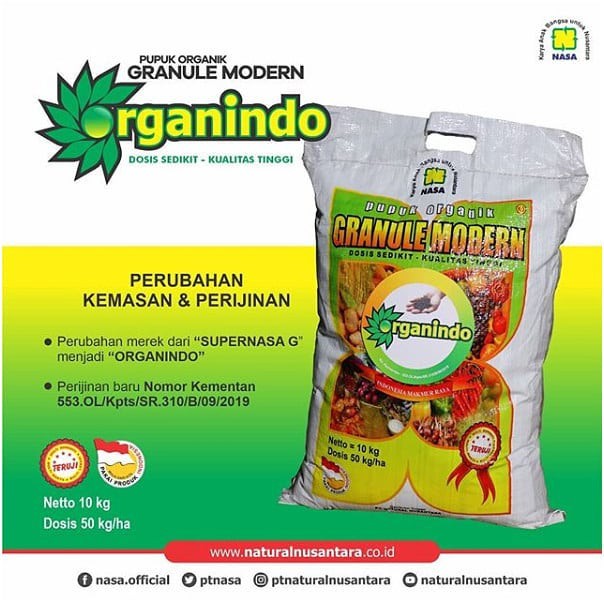 SUPERNASA GRANULE PUPUK ORGANIK GRANULE MODERN NASA