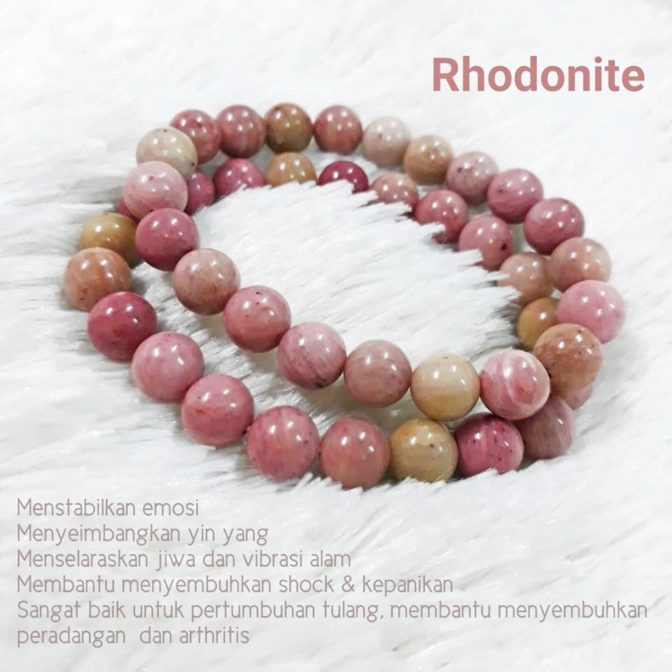 GELANG RHODONITE 8MM