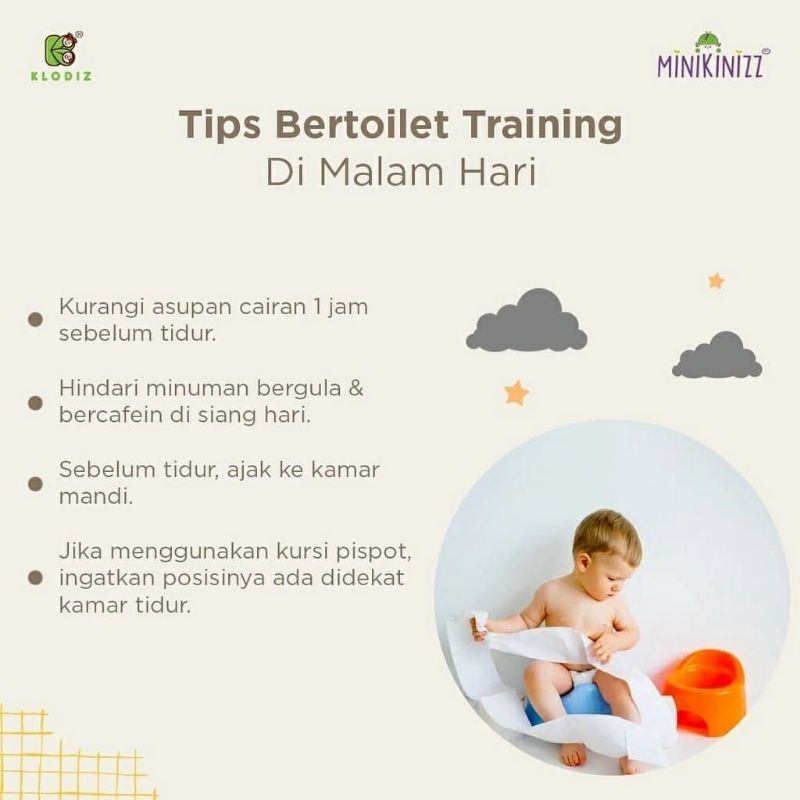 Clodi Training Pants Pipis Bayi Anak Celana Dalam Tatur Popok Cloth Diapers Ukuran XL BB 14- 17 Kg