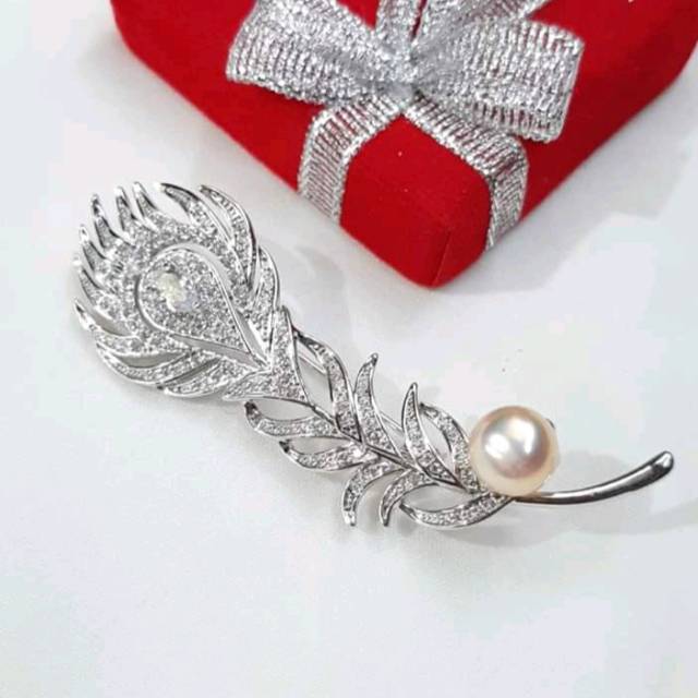 Bros mutiara air tawar lombok asli rangka perak