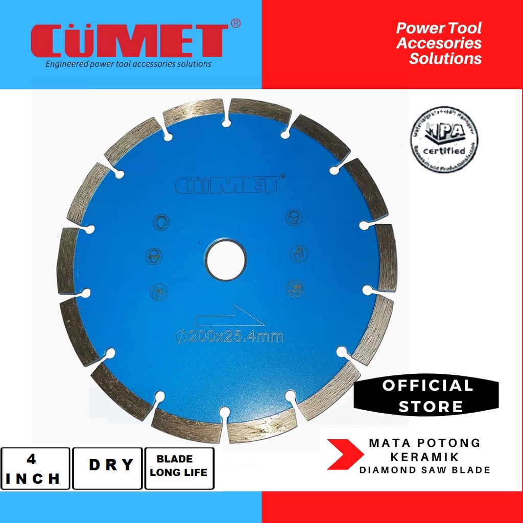 Cumet-Diamond Blade 4 in Keramik Marmer Beton Granit Laser CUMET Germany Std