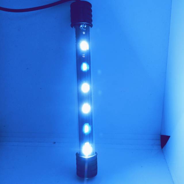 Lampu Hias Led Aquarium Celup Amara T4 AA 20 BIRU PUTIH Led bisa celup dalam air