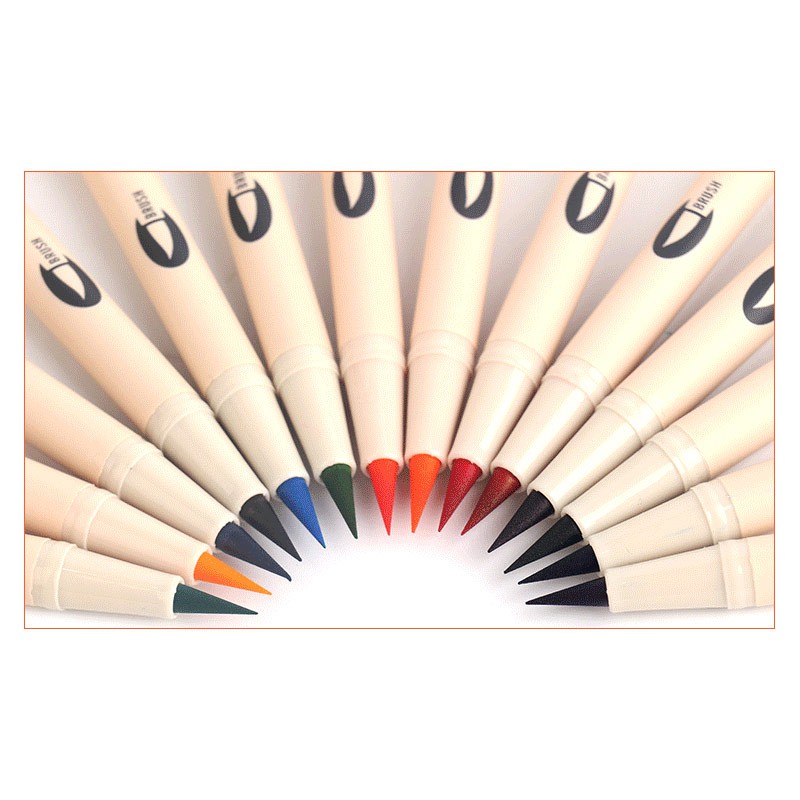 

Ds Brush Pen Water Based Dual Tip Marker Part 2 Green Blue Purple [Creativ]