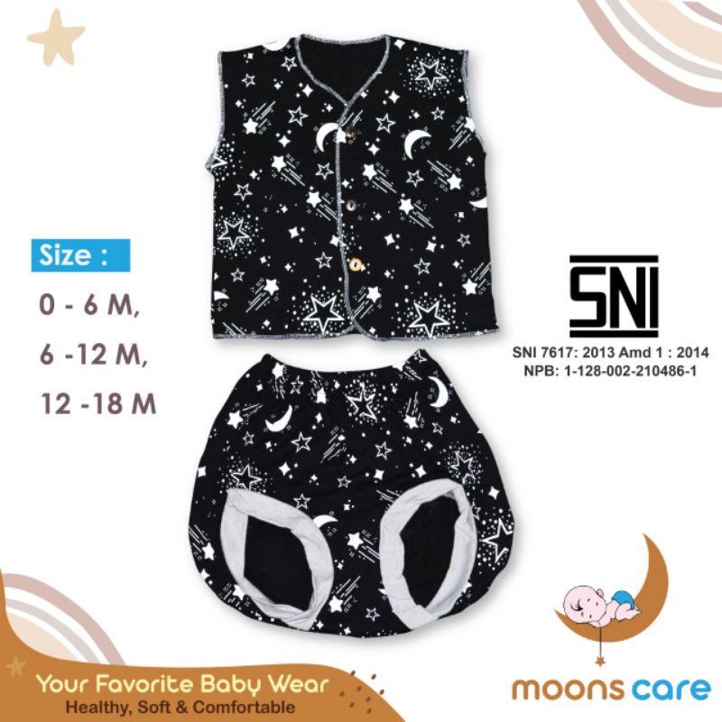 SNI NewBorn MOONS STELAN BAJU KUTUNG BAYI NEWBRON PREMIUM MOONS ,BAJU BAYI LAHIR