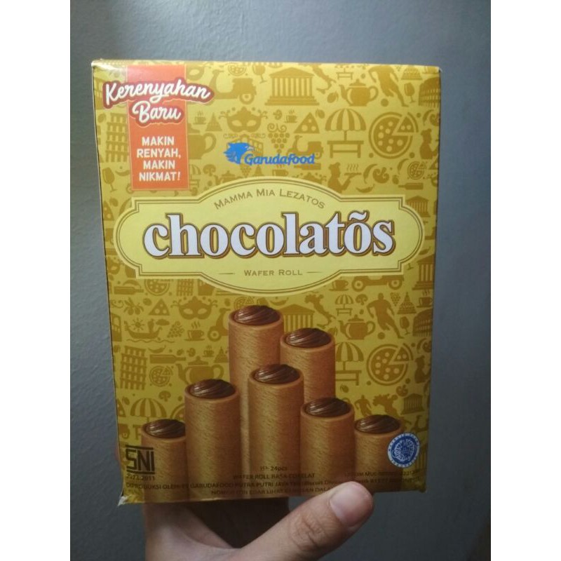 

(BISA COD) Chocolatos classic wafer roll 9gr × 24pcs