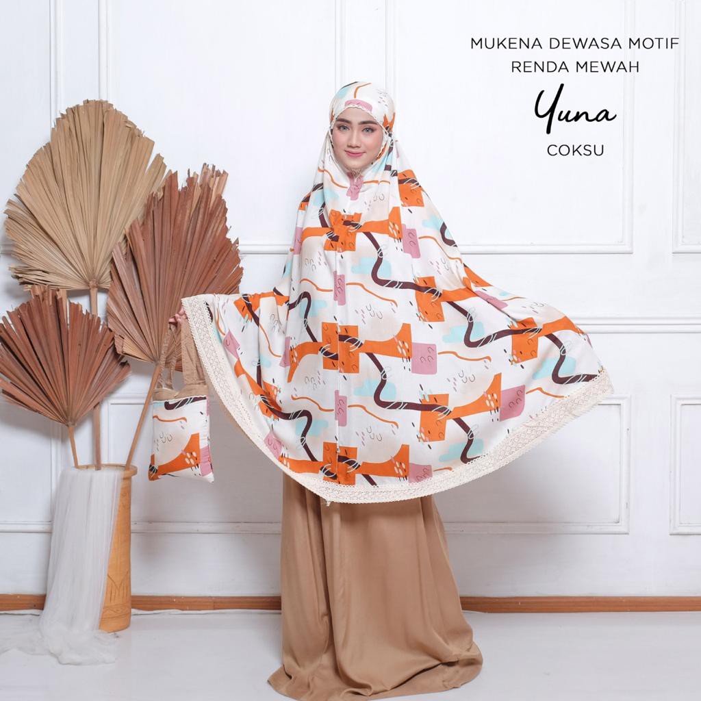 MUKENA BALI TASIK - MUKENA DEWASA RAYON MOTIF RENDA YUNA